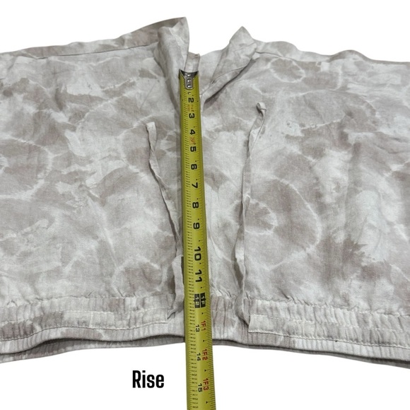 NEW Old Navy Cream and White Tie Dye Artsy Coastal Linen Blend Shorts Size XL - Picture 11 of 11